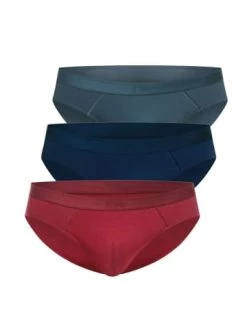 Budget 😍 Wäsche Doreanse 3er Set Slip In Anthrazit/bordeaux/navy Günstig Kaufen 🤩