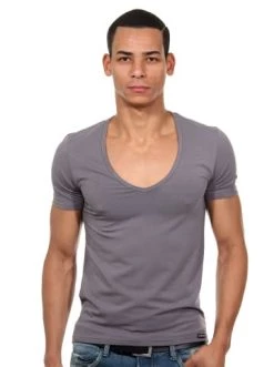 Billig 🛒 Shirts & Longsleeves Doreanse Deep V-Shirt In Grau Günstig Kaufen 💯 -Angebote doreanse Store doreanse deep v shirt in grau 5