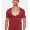 Rabatt ❤️ Shirts & Longsleeves Doreanse T-Shirt Deep V-Ausschnitt In Bordeaux Günstig Kaufen 😍 -Angebote doreanse Store doreanse t shirt deep v ausschnitt in bordeaux