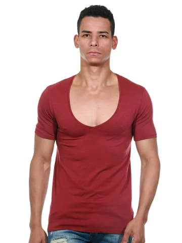 Rabatt ❤️ Shirts & Longsleeves Doreanse T-Shirt Deep V-Ausschnitt In Bordeaux Günstig Kaufen 😍 6 Rabatt ❤️ Shirts & Longsleeves Doreanse T-Shirt Deep V-Ausschnitt In Bordeaux Günstig Kaufen 😍 – Bild 4