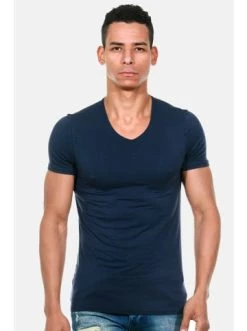 Angebote 😀 Shirts & Longsleeves Doreanse T-Shirt V-Ausschnitt In Navy Günstig Kaufen 👏